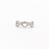 American Diamond Round Shaped 925 Sterling Silver Ring