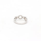 American Diamond Round Shaped 925 Sterling Silver Ring