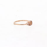 Natural Citrine Gemstone 925 Sterling Silver Rose Gold Plated Ring