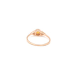 Natural Citrine Gemstone 925 Sterling Silver Rose Gold Plated Ring