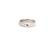 925 Sterling Silver Channel Setting Cubic Zircon Stone Band Ring