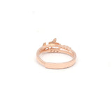 925 Sterling Silver Rose Gold Plated Butterfly Cubic Zircon Ring