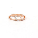 Rose Gold Plated Cubic Zirconia 925 Sterling Silver Ring