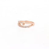 Rose Gold Plated Cubic Zirconia 925 Sterling Silver Ring