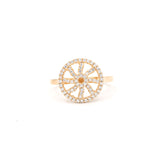 Floral Shaped Cubic Zirconia Rose Gold Plated 925 Sterling Silver Ring