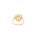 Floral Shaped Cubic Zirconia Rose Gold Plated 925 Sterling Silver Ring