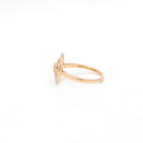 Floral Shaped Cubic Zirconia Rose Gold Plated 925 Sterling Silver Ring