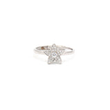 925 Sterling Silver Cubic Zircon Stone Star Shaped Ring