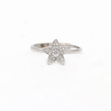 925 Sterling Silver Cubic Zircon Stone Star Shaped Ring