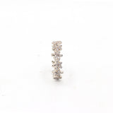 925 Sterling Silver Floral Style Cubic Zircon Stone Ring