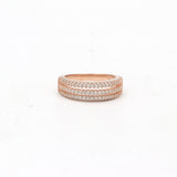 925 Sterling Silver Cubic Zirconia Rose Gold Plated Ring