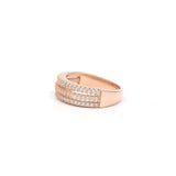 925 Sterling Silver Cubic Zirconia Rose Gold Plated Ring