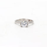 Round Cubic Zircon Stone 925 Sterling Silver Ring