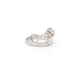 Crown Shape 925 Solid Silver Cubic Zircon Ring