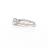 Faceted Cubic Zirconia 925 Sterling Silver Ring