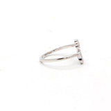 Adjustable Cubic Zirconia 925 Sterling Silver Ring