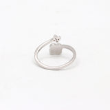Adjustable Cubic Zirconia 925 Sterling Silver Ring