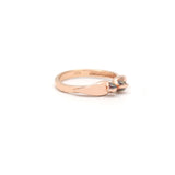 Pigeon Shape Sapphire Rose Gold Plated Silver Ring