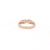 Pigeon Shape Sapphire Rose Gold Plated Silver Ring