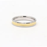 925 Sterling Silver Gold Plated Band Texture Ring