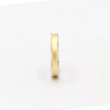 925 Sterling Silver Gold Plated Band Texture Ring