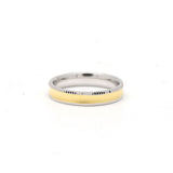 925 Sterling Silver Gold Plated Band Texture Ring