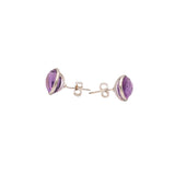 Purple Amethyst Gemstone Earring