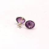 Purple Amethyst Gemstone Earring