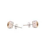 Square Citrine Gemstone Earring