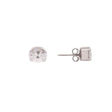 Natural White Topaz Oval Cut Gemstone 925 Sterling Silver Stud Earring