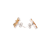 Floral Shape Citrine Gemstone Stud