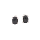 Black Star Gemstone Earring Stud