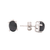 Black Star Gemstone Earring Stud