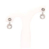 925 Sterling Silver Drop Dangle Natural White Topaz Gemstone Earring