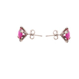 Pink Stone & Cubic Zirconia Earring