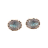 925 Sterling Silver Natural Oval Shaped Labradorite Gemstone Earring