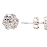 Flower Shape Cubic Zirconia Earring