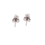 Round Prong Set Tiny Cubic Zirconia 925 Sterling Silver Stud Earring