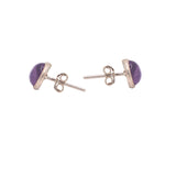 Round Amethyst Earring Stud