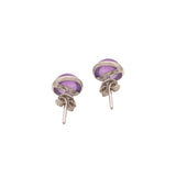 Round Amethyst Earring Stud