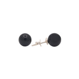 Round Black Onyx Gemstone Earring