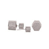 Hexagon Shape Cubic Zirconia Earring
