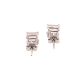 Square Rose Quartz Gemstone Earring