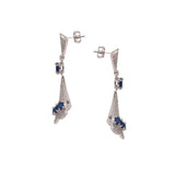 Blue Topaz & CZ Stone Earring