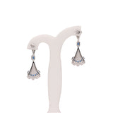 Blue Topaz & CZ Stone Earring