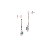 Blue Sapphire & CZ Stone Earring