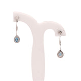 Blue Sapphire & CZ Stone Earring