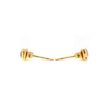 Square Shaped 9 Carat Gold Natural Ruby Gemstone Stud Earring