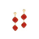 Carnelian Gold Plated Earring
