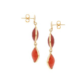 Carnelian Gold Plated Earring
